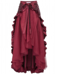 Suuruses Naiste Steampunk Gooti Viktoriaanlik Kleit Ruffleseeritud Seelikuga 2XL