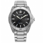 CITIZEN Super Titanium Seeria 100 Meetrit Veekindel P&auml;ikeseenergia Kvarts Super Titaanist Rihm 41mm Meeste K&auml;ekell Must T&auml;hik AW1840-50E must