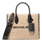 MICHAEL KORS Mirella Logo Klassikaline Pol&uuml;ester K&auml;ekott V&auml;ike Naiste Beež ja Must must