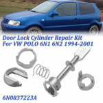 VW POLO 6N1 6N2 1997-2002 jaoks &Uuml;ks komplekt Vastupidav Eesmise vasaku v&otilde;i parema ukse lukusilindri remondikomplekt OE# 6N0 837 223A Autotarvikud