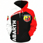 Oversize Abarth Huppar Harajuku Hupparid Topp Unisex R&otilde;ivad 3D Tr&uuml;kiga Pusero Vabaaja Hupparid Meestele Naistele Anime Dressipluus 4XL punane must v&auml;rv