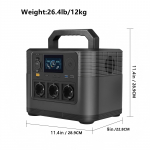 DEMUDA 1200W kaasaskantav elektrijaam 1008Wh p&auml;ikesegeneraator h&auml;daabi varuvool telkimiseks, matkaautoks, koduks, &otilde;ues, v&otilde;rgust s&otilde;ltumatuks
