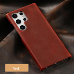 Retro lehmavalgusest ehtsast PULL-UP nahast telefoni&uuml;mbris Samsung Galaxy S25 S24 Ultra S23 Plus S24Ultra S22Ultra jaoks, tagakaas For Galaxy S23 Plus punane
