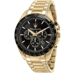 Maserati R8873612041 Traguardo Kronograaf Must Tihvtidega Meeste K&auml;ekell 45mm kuld