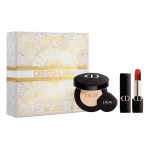 Dior Cushion-p&otilde;hjakreem koos Rouge Dior komplektiga Lipstick Velvet #999+0N Foundation