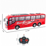 1/30 4-kanaliline RC auto puldiga buss tulede ja reisibussiga traadita mudel 27 MHz raadiojuhitav s&otilde;iduk m&auml;nguasjad lastele j&otilde;uludeks uueks aastaks kingitus punane