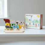 Laste 3D kolmem&otilde;&otilde;tmelised puidust klotsid, loomade tasakaalu virnastamise klotsid, laste hariduslikud m&auml;nguasjad, Montessori haridus