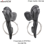 MicroNew Kahekordse Juhtimisega Maanteeratta K&auml;iguvahetajad: 2/3-k&auml;iguline Esimene, 7/8/9/10/11-k&auml;iguline Tagumine K&auml;iguvahetaja. Compatible with Shimano/Microshift
