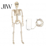 Hirmutav Vitriini Kaunistus 36 tolli LED-valgustusega Halloweeni Skelett, 3 jalga Elusuuruses T&auml;isskelett Rekvisiidid Reguleeritav Plastikust Inimese Luud Liigutatavad A