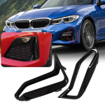 Paar esikaitseraua udutule katte vasak parem iluv&otilde;re liist must BMW G20 G21 3. seeria M340i M340iX 2018 jaoks red