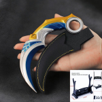 Valorant Celestial Shadow Karambit Mudel M&auml;nguasi 16cm 6.3inch Metallist Mitte-terav P&ouml;&ouml;rlev Kogutav Koopia Tupega gray