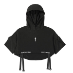 Techwear stiilis Hip Hop L&uuml;hike Jakk Pullover Meeste Punk Mootorratta Kapuutsiga Keep Mitme taskuga Jaqueta 2XL must