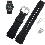 CASIO Edifice 5119 EF-552 EF-552D Must Meeste Vaikustuunika Rihm 25*20mm Kumer Suu Veekindel Kummirihm Silikoon K&auml;ev&otilde;ru 25-20mm black
