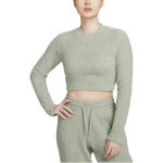 Nike Sportswear Phoenix Cozy Boucle Naiste Kitsas Pikkade Varrukatega Kootud Top FZ1717-370 XS smaragdroheline