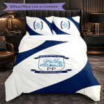Preston North End Jalgpall 3-osaline Voodipesukomplekt Pehme Tekikoti Komplekt Padjap&uuml;&uuml;ridega Tr&uuml;kitud Magamistoa Dekoorikomplekt Kodu jaoks 180cm*210cm