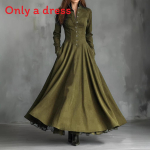 Prantsuse vintage pits&auml;&auml;rega maksikleit n&ouml;&ouml;pdetailidega elegantseks peokandmiseks Green,XXL