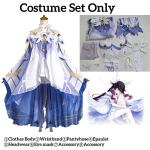 Genshin Impact Columbina Cosplay Kost&uuml;&uuml;m The Damselette Kleit &Uuml;likond &Uuml;ksteist Fatui Harbingers Halloweeni Cosplay Pidustus Naistele M gray