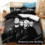 3D Prindi Depeche Mode Voodipesu Komplekt Kahekohaline Twin King Suur Tekikott Tekk Padjap&uuml;&uuml;rid Poistele T&uuml;drukutele T&auml;iskasvanute Magamistuba 135x200cm white