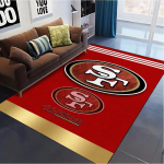 49ers Logo Vaip Elutoa Magamistoa Kodu Diivani Kaunistuseks, Laste m&auml;ngimiseks Libisemiskindel P&otilde;randamatt 70x100cm( 27x39in )