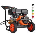 VEVOR Gaasipesur, 4400 PSI 15L/min, 4 GPM Gaasiga t&ouml;&ouml;tav survepesur vaskpumbaga, P&uuml;stol ja pikendusvars, 5 otsikuga komplekt, autodele 99.5 x 66 x 75 cm