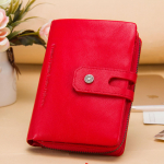 KONTAKT Ehtsast nahast naiste rahakoti rahakott, naiste kaardihoidja punane