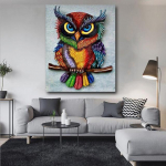 5D Teemantmaal Rist Stith t&auml;isv&auml;rviline &ouml;&ouml;kull Loomade Kingitus Teemanttikandid Teemant 20X30