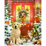 T&auml;is&uuml;mmargune teemant  Loomade kogunemine  Rhinestone'i ristpistes teemanttikandid ruumi kaunistus 20X30CM