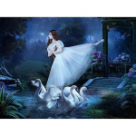 T&auml;is&uuml;mmargune puur Teemantmaal Luikballett T&uuml;drukute ristpistes Rhinestone tikandid maastik 20X30CM