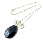 Les Tr&eacute;sors De Lily [F9062] - Collier 'Min&eacute;ralia' gris hall