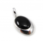 Les Tr&eacute;sors De Lily [G8835] - Pendentif Argent 'Obao' noir must