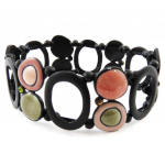 NOA [J1935] - Bracelet Cr&eacute;ateur 'Acapulco' taupe kaki pruun