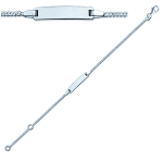Les Tr&eacute;sors De Lily [L3815] - Gourmette Argent 'Bambino' rhodi&eacute; - 15 cm 3 mm h&otilde;be