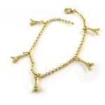 Les Tr&eacute;sors De Lily [N3404] - Bracelet Plaqu&eacute; Or 'Tour Eiffel' dor&eacute; kuld