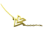 7bis [Q1341] - Bracelet artisanal 'Boho' dor&eacute; (fl&egrave;ches) -  10x9 mm kuld