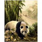 T&auml;ielik 5D Teemantmaaling Loom Panda Teemanttikandid Ristpistes Kodukaunistus K&auml;sitsi valmistatud kingitus 25x30cm