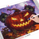 Teemanttikandid ristpistes Halloween 5d teemantmaaling Pumpkin Full Drill 20X30CM