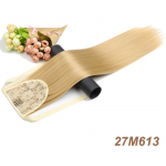 Uus &uuml;lipika rihmaga klambriga naiste parukas must pruun pikkade sirgete juustega hobusesaba pikendatud peakate 1B