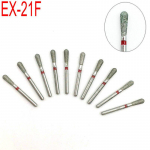 10 TK Hambaravi Teemant Burs Drill Dia-purs poleerimine siluv valgendav toode kiirele k&auml;siinstrumendile Medium FG 1,6M EX-21F