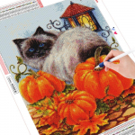 5D DIY Teemantmaaling Kassi ristpistes Uus saabumine Teemantmaaling Cartoon Rhinestone Kit Pumpkin Kodukaunistus Full Round (20X30CM)