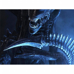 5D isetehtud teemantmaaling hirmutav koletis teemanttikandid ristpistes kodukaunistus k&auml;sitsi valmistatud kingitused Round 20x30cm