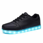 Moodsad LED-valgustid meestele Naiste spordijalatsid USB laadimine helendavad kingad Fluorestseerivad kingad 39 must