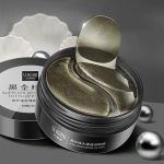 Black Pearl Golden Eye Masks 60tk H&uuml;drogeelsed silmaplaastrid Kortsude eemaldaja Tumedate ringide vananemisvastane niisutav silmamask must