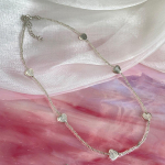 Korea armsa armsa v&auml;rviga akr&uuml;&uuml;list liblikas l&auml;bipaistev seemnehelmestega kaelakee naiste peole, pulmaehted, k&auml;sitsi valmistatud l&uuml;hike kaelakee ABSMT00386-54273