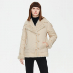 Naiste kunstkarusnahast mantlid jakid Winter Crop Topid Trench-mantlid Tuulejook Moodsad t&uuml;drukud Trendikas karusnaha mantlid naistele naistele XS must
