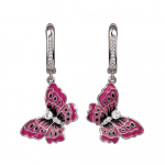 Moodsad k&otilde;rvar&otilde;ngad naistele Peen liblikk&otilde;rvar&otilde;ngad h&otilde;bedast kuupmeetrist tsirkooniumoksiidist peoehted emailiga pulmade pruudi ehted punane