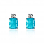 Gica Gema 925 Sterling Silver 9*10mm tsirkoonist k&otilde;rvar&otilde;ngad unikaalne disain romantilised peened ehted pulmapeo kingitused 925 Silver helesinine v&auml;rv