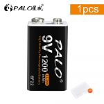 1200 mAh Micro USB 9 V laetav liitiumioonaku 6F22 9 V liitiumioonaku RC helikopteri mudeli mikrofoni m&auml;nguasja jaoks 1pcs