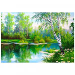 3D-teemanttikandid ristpistega &uuml;mmargune kivimaali maastik Full Round 20x25CM