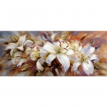 5D DIY Teemantmaaling Liilia Tikand N&auml;put&ouml;&ouml; Lill T&auml;is&uuml;mmargune puur Mosaiik Riststiimiga Dekoor Full Round 20x50CM