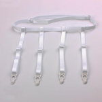 1 tk. Soe sooduspakkumine Seksikas naiste naiste reguleeritav must rihmaga v&ouml;&ouml;koht sukapael sukkade jaoks Clubwear pesu sukapaelad One Size valge